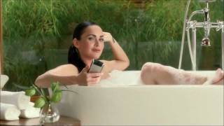 Motorola quotMegan Fox in a Bathtubquot Super bowl Commercial 2012 [upl. by Rebmik]