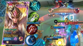 15 KILL GAMEPLAY FREYA HYPER CARRY FREYA VS HERO BARU SUYOU HYPER BUILD FREYA  Mobile Legends [upl. by Egroj70]