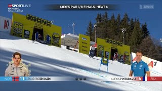 Alexander Steen Olsen vs Alexis Pinturault SKIWM Courchevel🇫🇷 [upl. by Putnem30]