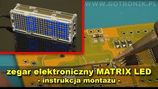 Zegar elektroniczny MATRIX LED z termometrem [upl. by Nimzaj111]