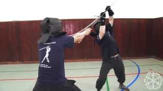 Longsword techniques Zwerchhau absetzen nachreissen [upl. by Gabbey541]