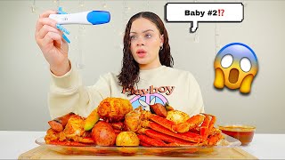 BABY 2 SEAFOOD BOIL  SNOW CRAB BOILED EGGS SWEET CORN amp SAUSAGE MUKBANG [upl. by Redneval]