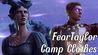 FearTaylors Camp Clothes  Outfit Showcase  BG3 Mods [upl. by Ahseek]