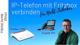 IP Yealink T58 an Fritzbox 7590 und 7490 [upl. by Eelatan]