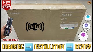 SAMSUNG UA32T4360AKXXL 2023  32 Inch HD Tizen Smart Tv Unboxing And Review  Complete Remote Demo [upl. by Waltner]