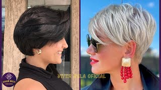 10 TENDÊNCIA CORTE DE CABELO CURTO FEMININO 2023 MULHERES 40 50 60 ANOS [upl. by Ennyl41]