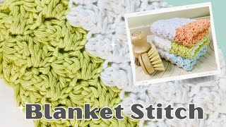 EASIEST Blanket Stitch Crochet Tutorial I Love Making Baby Blankets With This Stitch [upl. by Eiro]