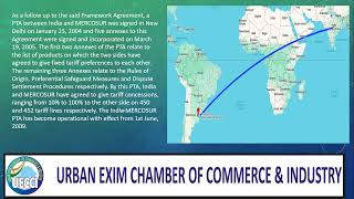 MERCOSUR Preferential Trade Agreement PTA Negotiations between india and MERCOSUR [upl. by Llenej]