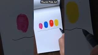 Finger Printing Art 8 Easy thumb Painting Art for Kids shorts ytshorts shortsvideo viral easy [upl. by Papp]