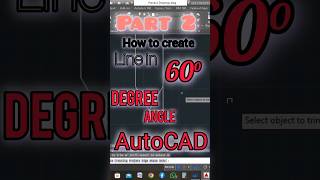 How to create 60° anglular line in AutoCAD  60° angle ki line kasa banayn [upl. by Davy]