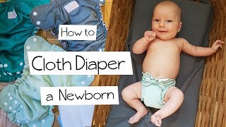 How to cloth diaper a newborn  EASY TUTORIAL [upl. by Yael]