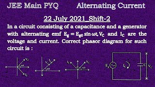 AC15 jeemains Physics alternatingcurrent 22 July 2021II [upl. by Latoye]