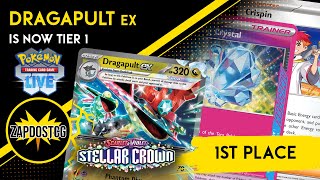 1st Place Dragapult ex Deck Got A HUGE BUFF With Stellar Crown Set Pokemon TCG [upl. by Neerhtak]