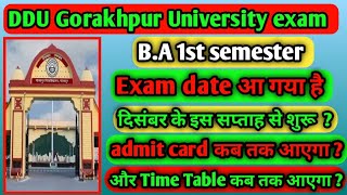 BA 1st semester exam date आ गया है  time table देख लो सभी students 202425  examdate ba1st [upl. by Adiam523]