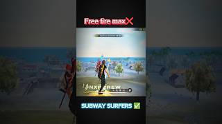 Free fire ❌ Subway surfers ajubhai durantagaming free shortvideo shorts freefireclips [upl. by Ahsienat]