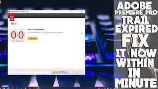 Haw To Adobe Premiere Pro Fix Trial 100 Works [upl. by Airitac237]