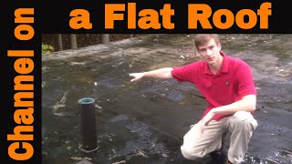 Installing a channel on a flat roof The Best draining system on standing water [upl. by Ma]