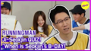 HOT CLIPS RUNNINGMAN Ji Seokjin QUIZ ENGSUB [upl. by Pedrick935]