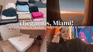 CHEGAMOS EM MIAMI  arrumando mala de mão para 10 dias a viagem tour pelo hotel [upl. by Atnoek]