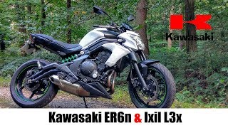 Kawasaki ER6n  Ixil L3x Exhaust Sound DB killer onoff [upl. by Aissatsan355]