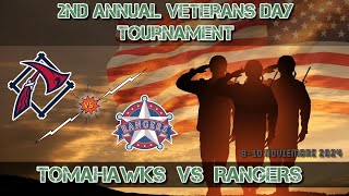 Tomahawks vs Rangers  2nd Annual Veterans Day Tournament [upl. by Assirrec]