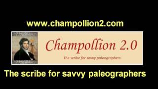 Champollion 2 0  The scribe for savvy paleographers [upl. by Daj]