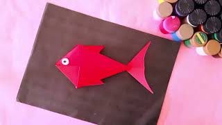 How to make a easy paper fish 🐟  kids Carft  fish 🐠 tutorial  DIY Fish [upl. by Ikkim]