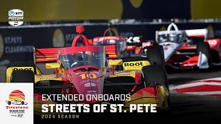 Extended Onboards  2024 Firestone Grand Prix of St Petersburg  INDYCAR [upl. by Sinnard266]