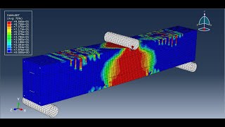 Simulation bending test of steelconcrete composite beam considering bondslip behavior in Abaqus [upl. by Mycah]