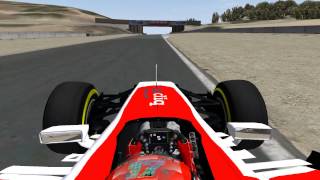 F1 2014 Laguna Seca OnBoard Lap rFactor [upl. by Leith]