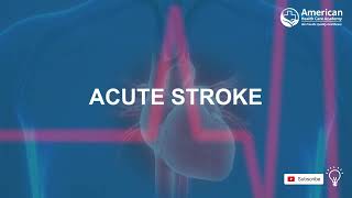 Chapter 17 Acute Stroke  ACLS Course by American Health Care Academy [upl. by Walling]