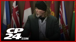 Representatives of Freedom Convoy protesters speaking in Ottawa [upl. by Sucerdor]