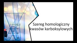 Szereg homologiczny kwasów karboksylowych [upl. by Jaf]