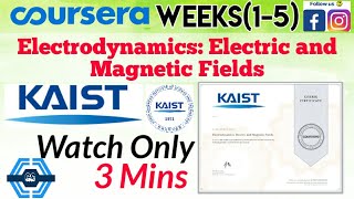 Electrodynamics Electric and Magnetic Fields  Coursera all week15 quiz answers solved [upl. by Jenks775]