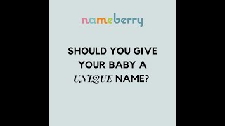 Unique Baby Names [upl. by Brest598]