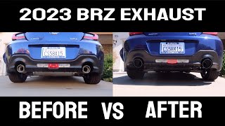 Maperformance BRZ Exhaust Before And After  2023 Subaru BRZ [upl. by Parrisch]