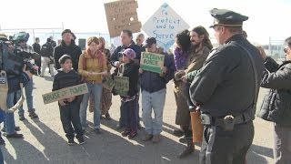 Protestors meet State Police Chief at van shooting protest [upl. by Buzzell85]