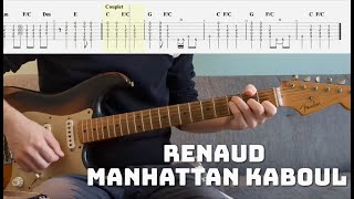 Renaud amp Axelle Red  Manhattan Kaboul  Leçon  Cover Guitare TABS complète dans la description🇫🇷 [upl. by Aneeh]