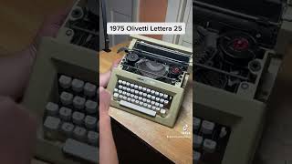 1975 Olivetti Lettera 25 vintage portable typewriter function test [upl. by Anpas]