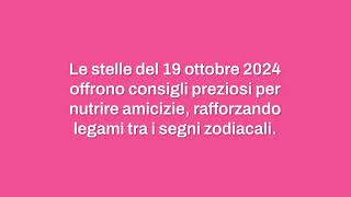 Oroscopo di Fox sabato 19 ottobre 2024 Amicizia [upl. by Missy294]