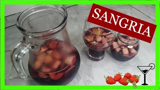 Como hacer SANGRÍA con VINO TINTO y frutas │🍷😍 La MEJOR y la mas FACIL receta🍷🥂🍓 [upl. by Ahsiyn]