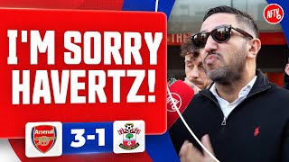 IM SORRY HAVERTZ  Arsenal 31 Southampton [upl. by Nosnek]