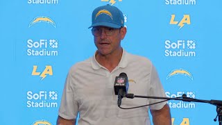 Jim Harbaugh Postgame Press Conference vs Rams  LA Chargers [upl. by Oam]