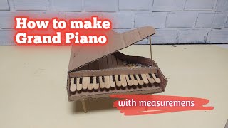 How to make grand piano Cardboard [upl. by Buiron]