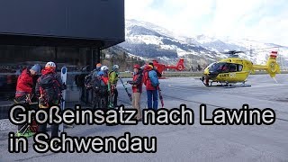 Lawinenabgang verursachte Großeinsatz der Rettungskräfte  Schwendau [upl. by Ennovoj]