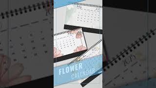 Flower Desk Calendar Botanical Desk Planner Monthly Floral Organizer Unique Office Gift [upl. by Haelam]