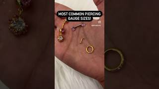 Most common piercing gauge sizes [upl. by Castor]