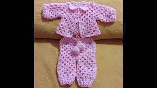 UNCINETTO CARDIGAN BIMBOCROCHET BABYTUTORIAL [upl. by Siver]