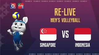 Full HD  Singapore  Indonesia  Group A  Mens Volleyball SEA Games 32 [upl. by Ewer]