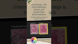 Germania die Dienstälteste Dame auf Deutschen Briefmarken philately briefmarken germania [upl. by Aenit]